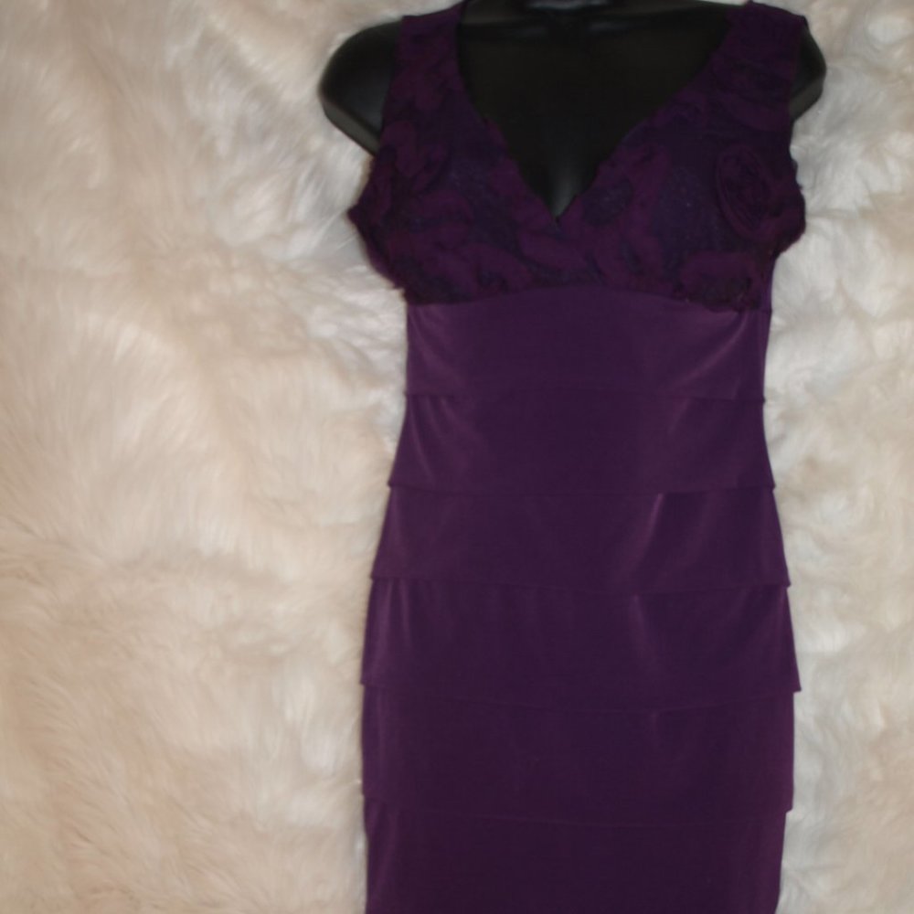 SWEET STORM Purple knee length Dress